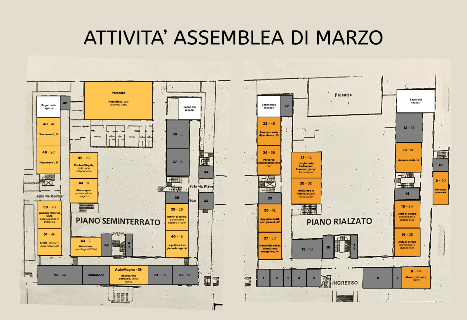 Planimetria dell’istituto scolastico